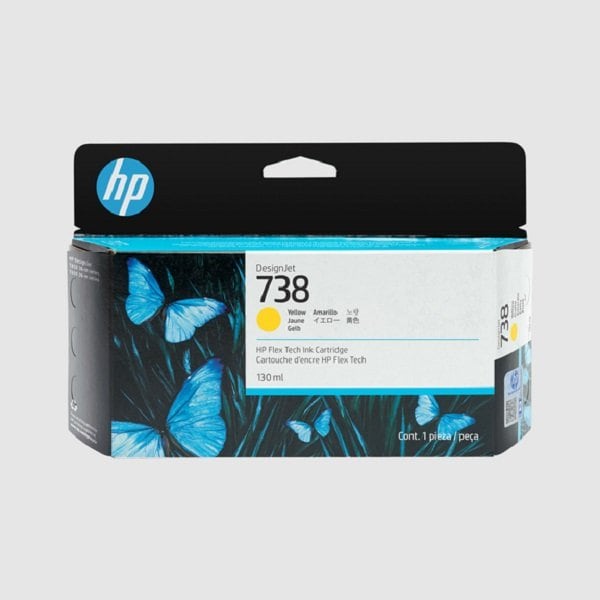 Hp 738 (498N7A) DesignJet T850, T950 Series Yellow Ink Cartridge (130 ml) 498N7A - main