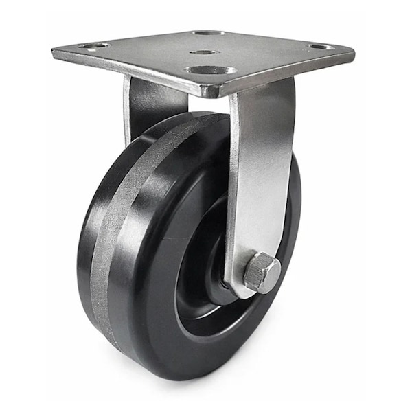 Hyw Products Heavy Duty Caster 5in x 2in Phenolic Wheel Stainless Steel - Rigid 40-50R-A1-PH(STS) - main