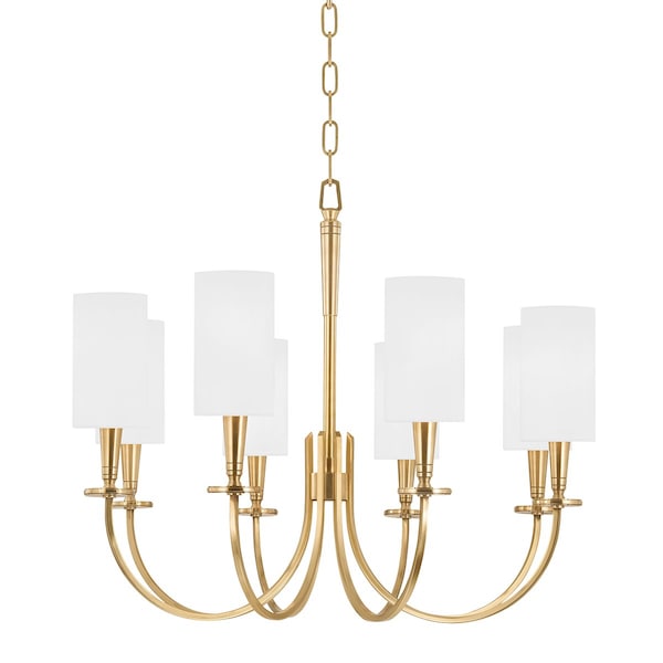 Hudson Valley Lighting Mason 8 Light Chandelier 26.5 In. Aged Brass 8028-AGB - main