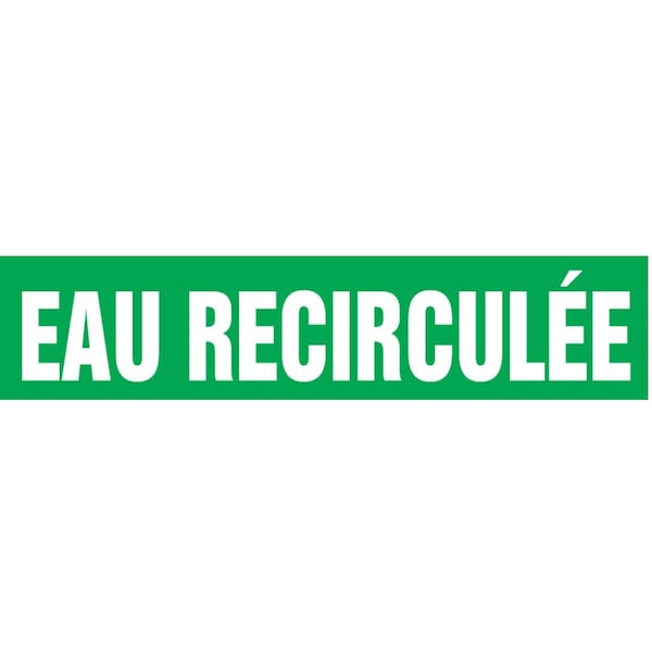 Accuform FRENCH PIPE MARKER EAU RECIRCULE CRPK771STC - main