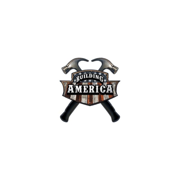 Headwind Consumer Products 3D Embossed Metal Building America Sign, Indoor/Outdoor Use 860-3047 - main