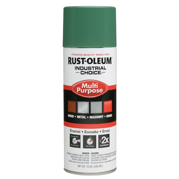 Rust-Oleum Spray Paint, Machine Green, Gloss, Solvent, 12 oz 202211 - main