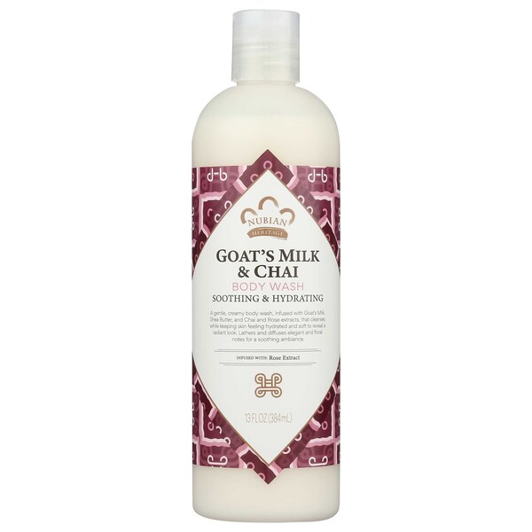Nubian Heritage Goats Milk Chai Soothing Plus Hydrating Body Wash, 13 Ounce, 12PK 69561267 - main