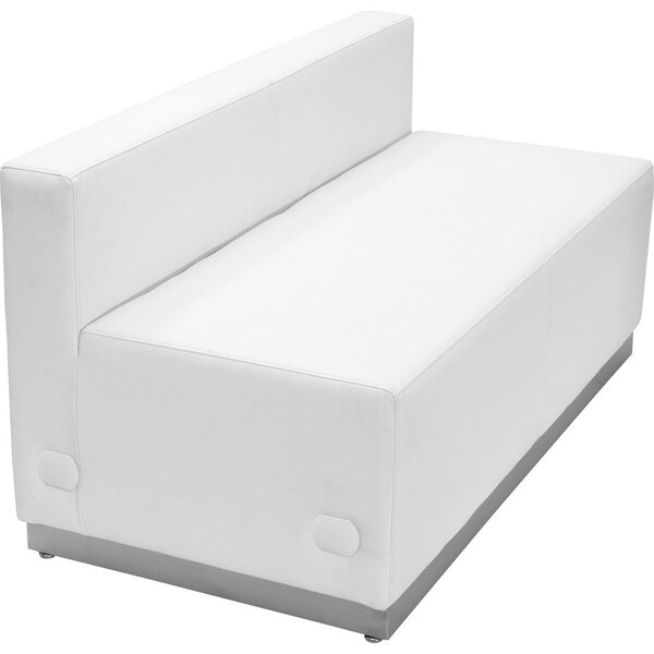 Flash Furniture Loveseat, 25-1/4" x 27", Upholstery Color: White ZB-803-LS-WH-GG - main