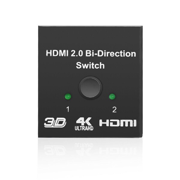 Sanoxy HDMI 2.0 HDTV Switch Switcher Splitter Bi-Direction Hub HDCP 2x1 1x2 In Out 4K EBL-1X2-HDMI-BIDROR - main