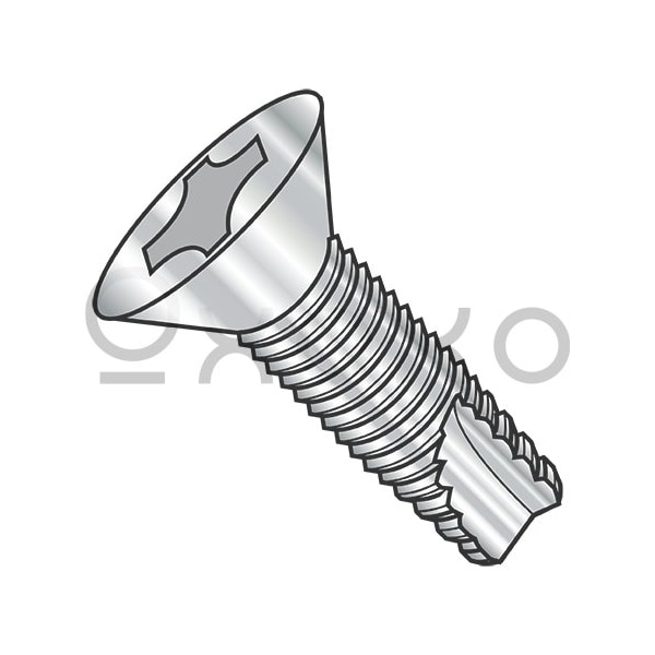 Oxoxo 6-32X3/8 Phillips Flat Thread Cutting Screw Type 23 Fully Threaded 18 8 Stainless Steel, 5000PK 351069 - main