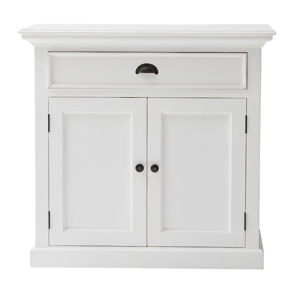 Homeroots 35in White Two Door Accent Cabinet 388217 - main