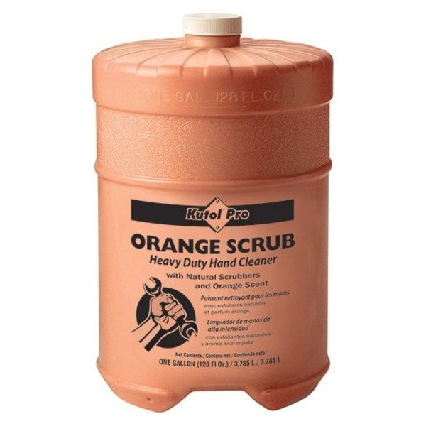 Henson Group Kutol Orange Scrub Heavy Duty w/natural scrubbers, 1 Gallon, Color Orange, 4PK 4907 - main