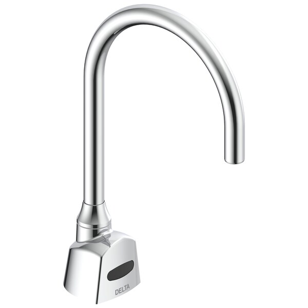 Delta Commercial 1500T Series Deckmount Electronic Se Gooseneck Fct, Hw, 0.5Gpm, R35 Spout In Chrome 1500TF3380-R35 - main