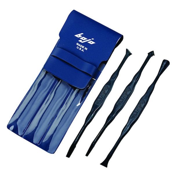 Bojo Tools 3-Piece Plastic Micro Scraper Tool Kit in Pouch - Heavy Duty MST2-3KIT-XNGL - main