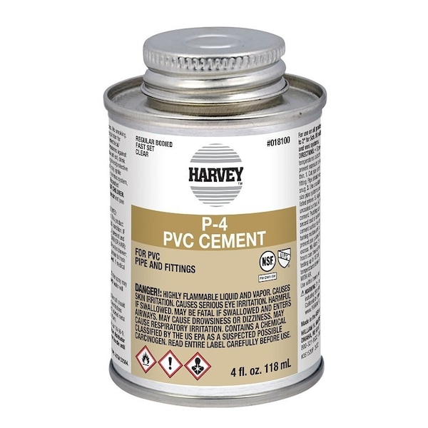 Wm H Harvey Co 24 CEMENT 1/4PT PVC 018100 - main