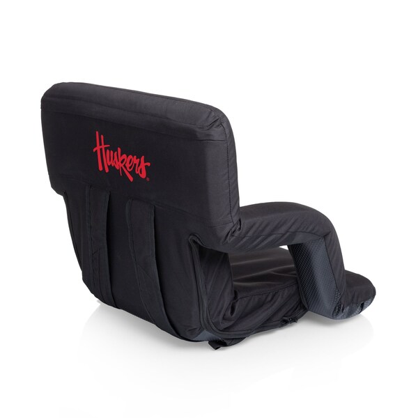 Picnic Time Family Of Brands NCAA Nebraska Cornhuskers Ventura Reclining Stadium Seat with Back Support 618-00-179-404-0 - main