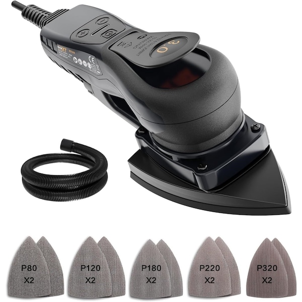 Wrightmaster 3A Corded 13.78 inx 4. 72 in Brushless Sheet Sander, 6 Variable Speeds, Dust Collection System ZR-7310 - main