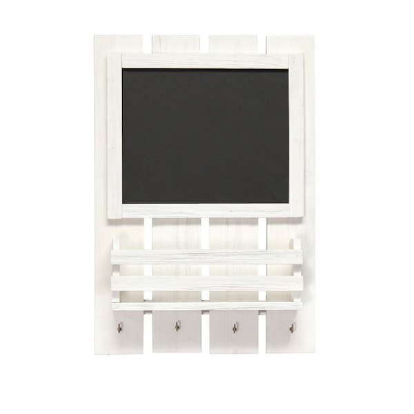 Homeroots 4" White Wood Desk Organizer Set 661185 - main