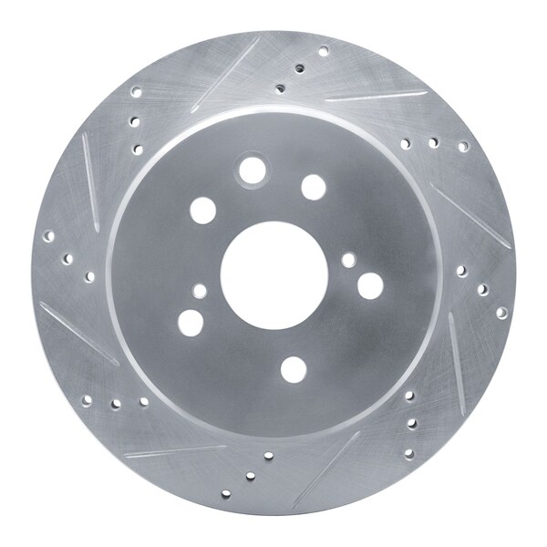 Dynamic Friction Co DFC Brake Rotor - Drilled and Slotted - Silver 631-75036L - main