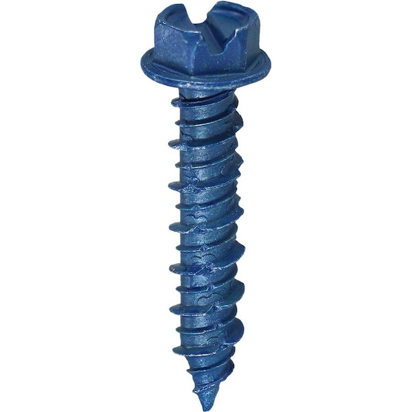 Dottie Concrete Screw, 3/16" Dia., Hex, 1-1/4 in L, Carbon Steel Blue Xylan, 100 PK 36H114 - main