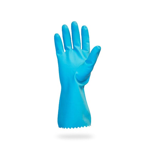 Safety Zone Flock Lined Latex 18 mil Gloves - Blue, Med - Case of 120 Pairs GRFL-MD-1S - main