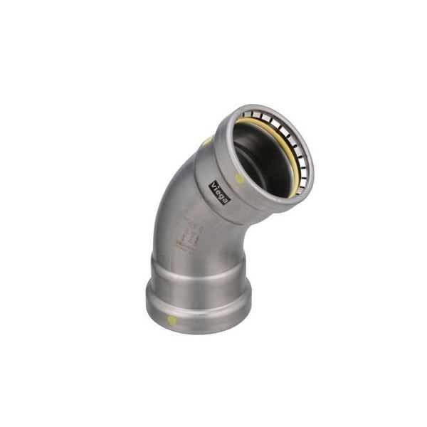 Viega MegaPressG 45 elbow P1 2.5 P2 2.5 carbon steel zinc-nickel coating 28630 - main