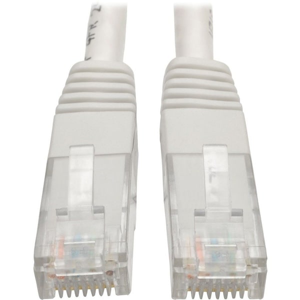 Eaton Tripp Lite Series Cat6 Gigabit Molded UTP Ethernet Cable RJ45 M/M, PoE, White, 20 ft. 6.09 m N200-020-WH - main
