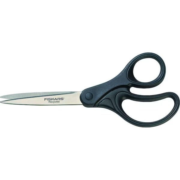 Fiskars Economical Scissor, 8 in Overall Length, 4 in Cut Length, Stainless Steel Blade, Black/Blue 150220-1003 - main