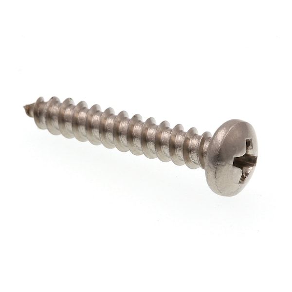 Prime-Line Sheet Metal Screw, Self-Tap Pan Head Phil Drive No. 8 X 1in 18-8 Stainless Steel 25PK 9019833 - main