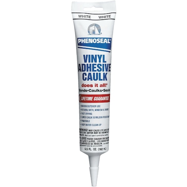 Dap Phenoseal 6 Oz. White Vinyl Adhesive Caulk 7079807026 - main