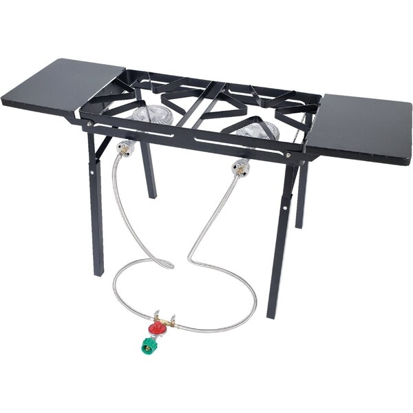 Bayou Classic 110000 BTU Propane Gas Dual Burner Patio Stove Steel Outdoor Cooker DB375 - main