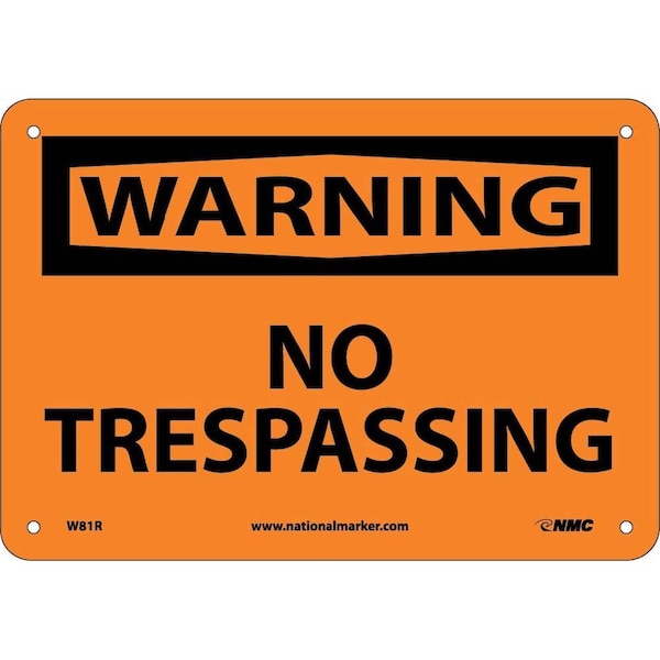 Nmc Warning No Trespassing Sign, W81R W81R - main