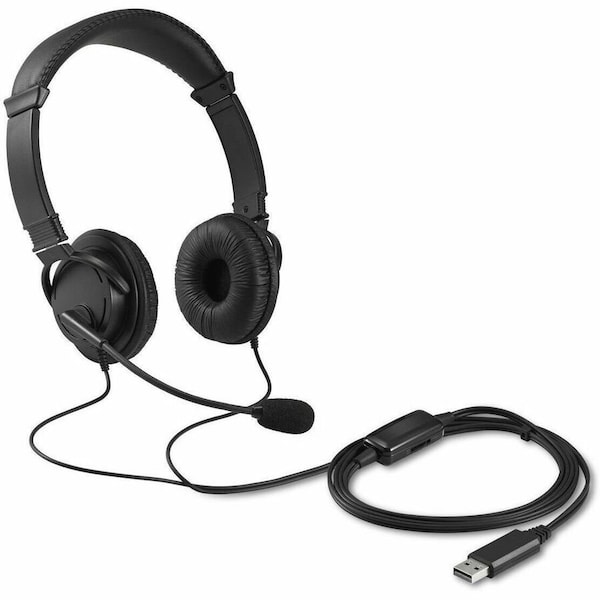 Kensington CLASSIC USB-A HEADSET WITH MIC AND VOLUME CONTROL K33065WW - main