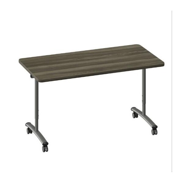 Correll Rectangle Premium Sit To Stand HPL Flip Top Table, 60 in W, 28 in to 38 in H, Particleboard Top FTS3060-52-14-52 - main