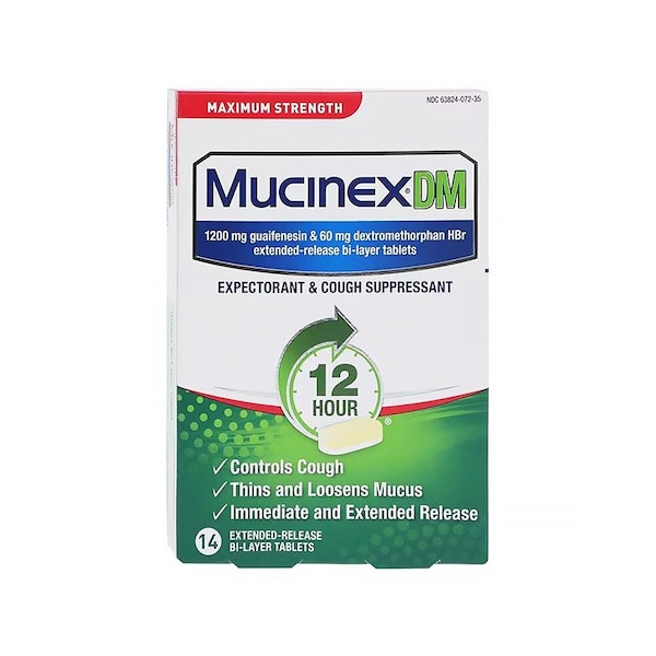 Mucinex DM Tablets 1200/60mg Maximum Strength, 14PK 1354914 - main