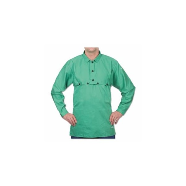 Best Welds FR Cotton Sateen Cape Sleeves, Hook-and-Loop, Medium, Visual Green 902-CA-650-M - main