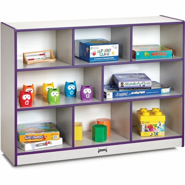 Jonti-Craft Rainbow Accents Super-Sized Single Mobile Storage Unit, Purple 2691JCWW004 - main