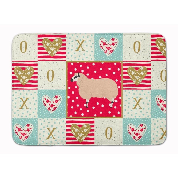 Carolines Treasures 19 x 27 in. Kerry Hill Sheep Love Machine Washable Memory Foam Mat CK5406RUG - main