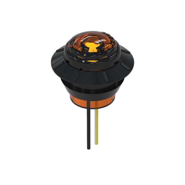 Austin Hardware Amber 3/4 Side Marker Gromet Mount Pc/P2 Clear Lens 5In Wire LED-M100-05-01-00-AC - main