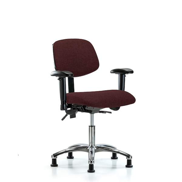 Blue Ridge Ergonomics Desk Chair Desk Chair, Fabric, Chr Tilt AA Glides, Bur, Adjustable Arms, 19" to 24" Height, Fabric BR-FDHCH-CR-T1-A1-RG-F41 - main