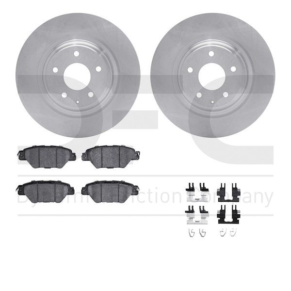 Dynamic Friction Co DFC Brake Rotor with 5000 Brake Pads and Hardware Kit 6512-80343 - main
