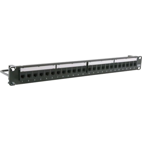 Hubbell Premise Wiring Hubbell Patch Panel Kit - 24 Port(s) - 24 x RJ-45 - Black Powder Coat - 19" Wide - Rack-mountable HPJ6A24 - main