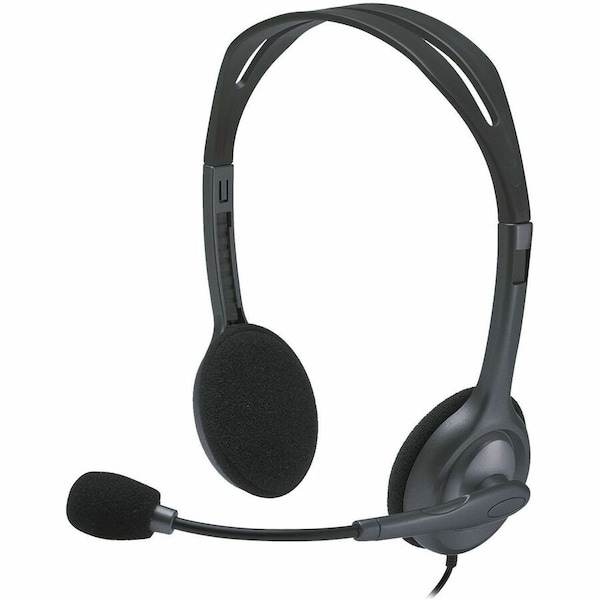 Logitech Headset, Binaural, Over-the-Head, Black LOG981000612 - main