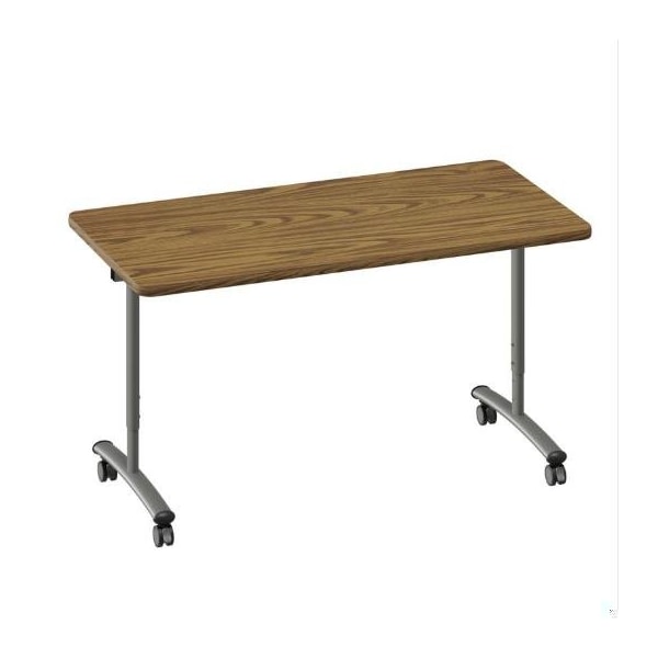 Correll Rectangle Premium Sit To Stand HPL Flip Top Table, 60 in W, 28 in to 38 in H, Particleboard Top FTS3060-06-14-06 - main
