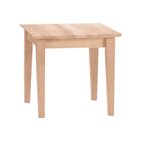 International Concepts Rectangle Shaker End Table Tall, 21 W, 22 L, 25 in H, Wood, Unfinished OT-9TE - main