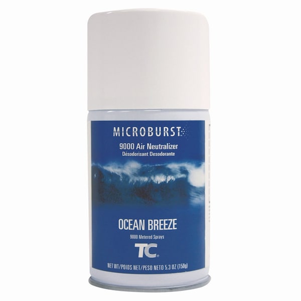 Rubbermaid Commercial TC Microburst 9000 Air Freshener Refill, Ocean Breeze, 5.3 oz, PK4 FG4012471 - main