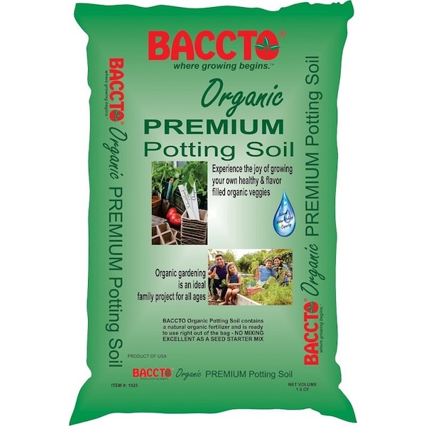 Baccto Soil Potting Organic 1.5Cf 1925 - main