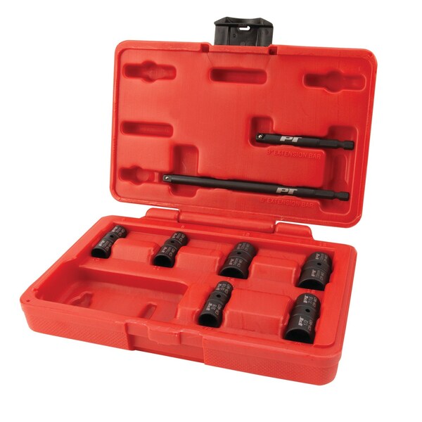 Performance Tool 11 pc. Metric Combination Wrench Set, Chrome Vanadium, Storage Rack W1062 - main