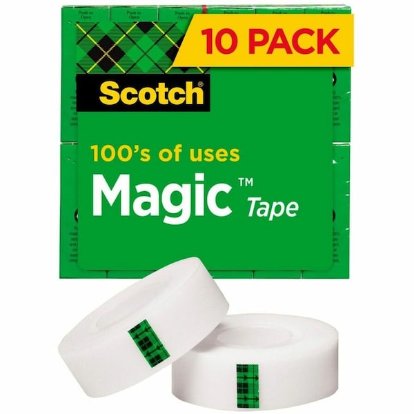 Scotch Magic Tape, 3/4 x 1000 in., Clear, PK10 810P10K - main