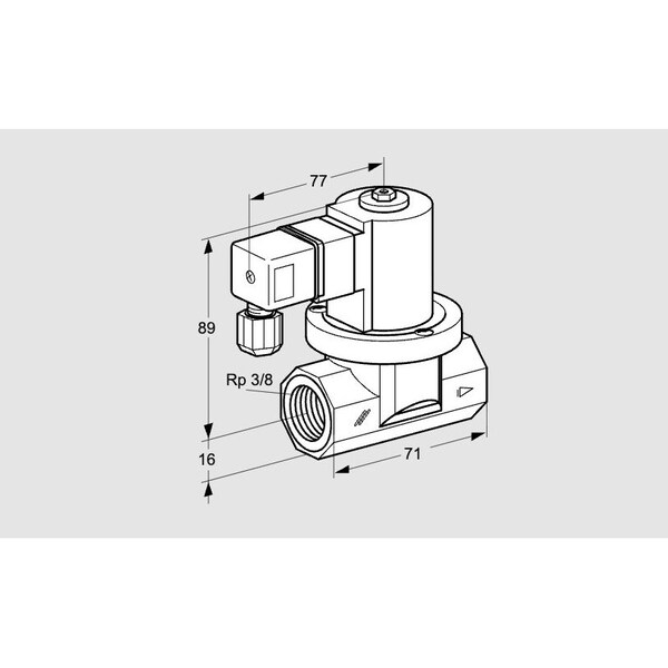 Honeywell Kromschroder 3/8 Rp Gas Sol Valve 120V 50/60 Hz NC KS85293300 - main