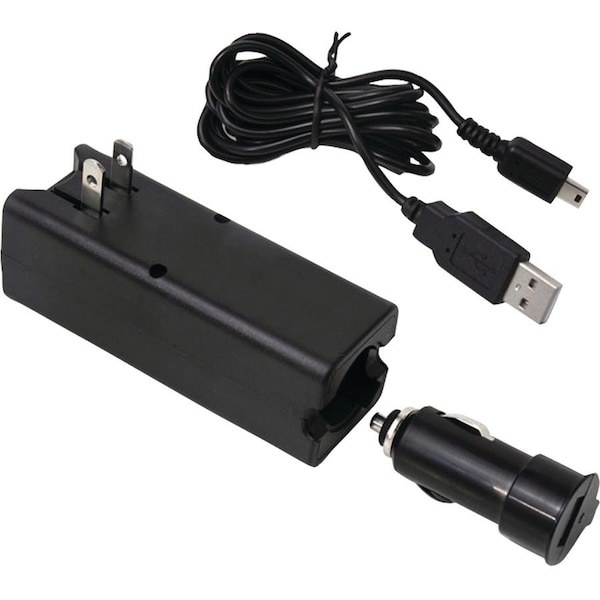 Rand Mcnally 3-in-1 Auto/AC Adapter - 110 V AC, 12 V DC, 220 V AC Input - 5 V DC Output 0-528-00278-3 - main