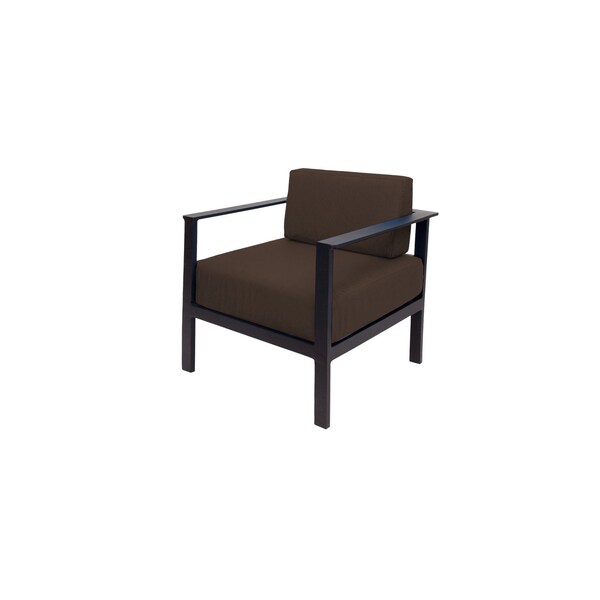 Bfm Seating Belmar Armchair with Sunbrella cushions, Sand Black Frame PH6102BL-57014 - main