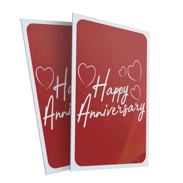 Signmission Happy Anniversary, Plastic Signs Only 24 Inch x 36 Inch, Corrugated Plastic, 2PK CSB-2436-2PACK-30389 - main