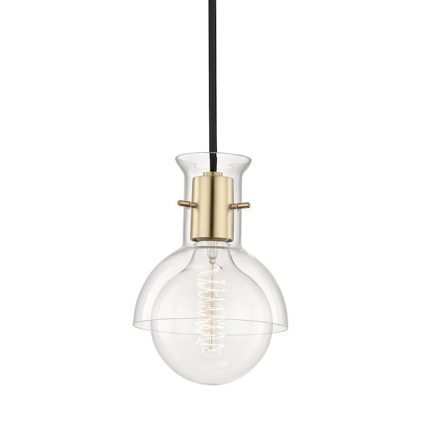 Mitzi Riley 1 Light Pendant 7.5 In. Aged Brass H111701G-AGB - main